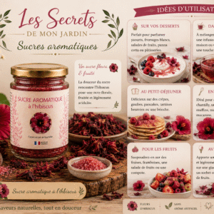 Sucre aromatique à l’hibiscus